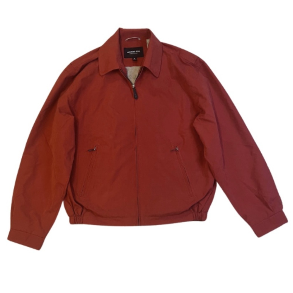 London Fog Collection Men's Red Size Small Long Sleeve Full Zip Sueded Jacket